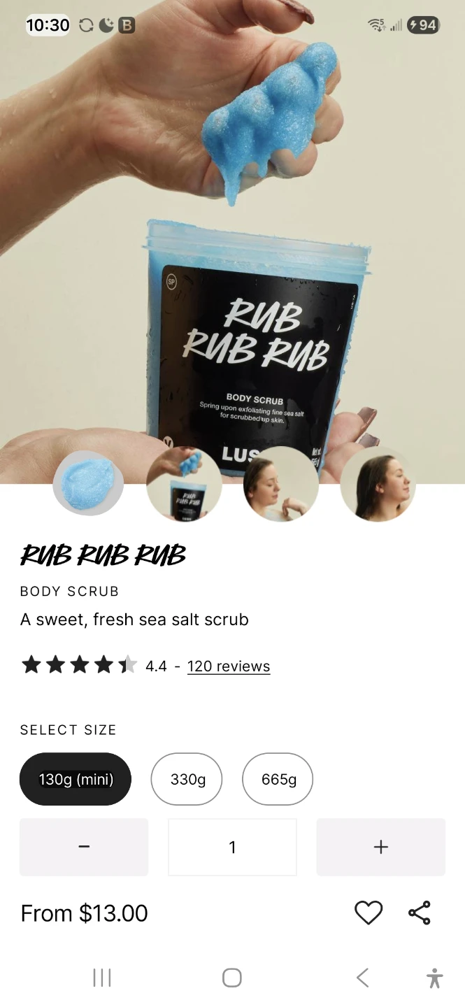 Lush Rub Rub Rub Body Scrub 130g