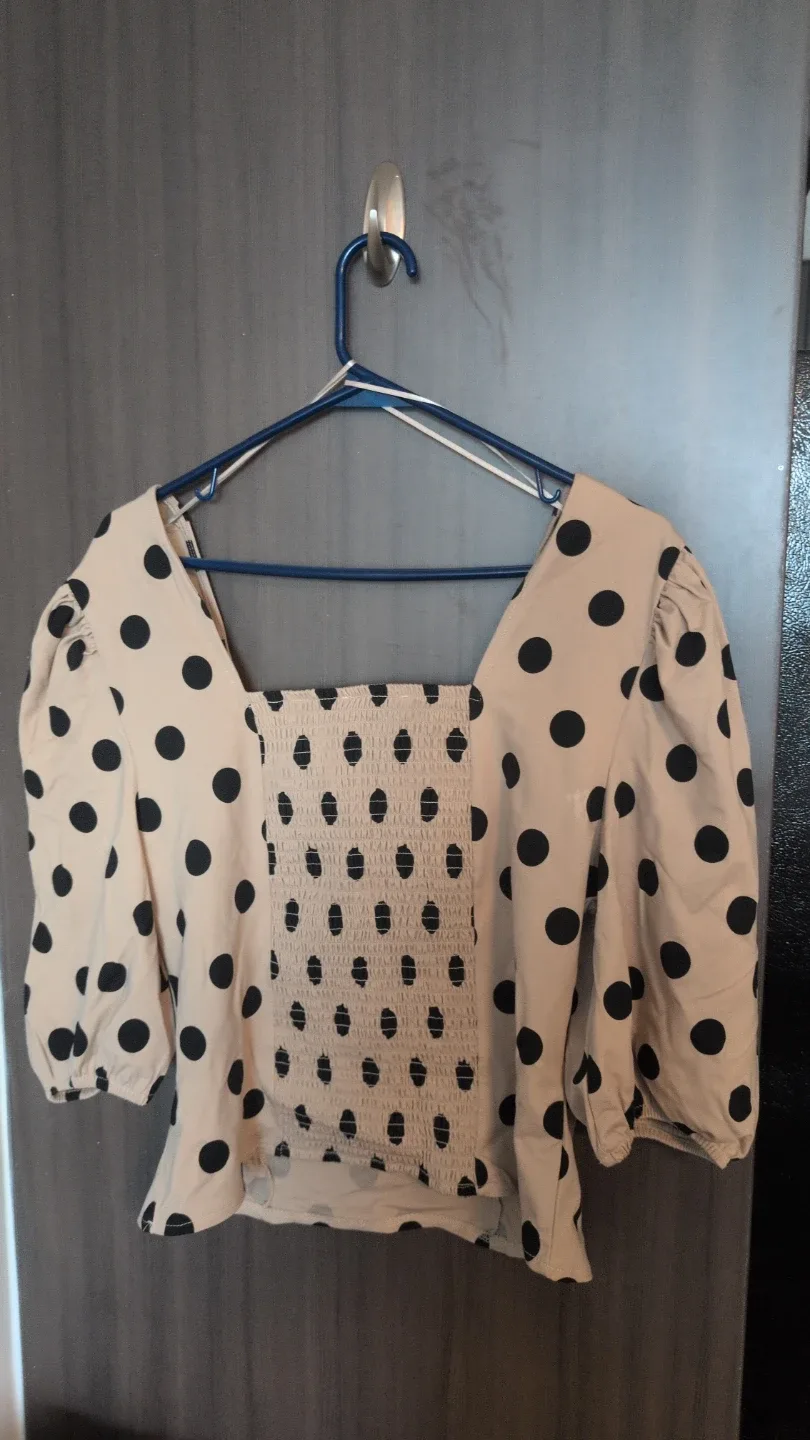 Suzy Shier Polka Dot Top - Size L image indicator(4)