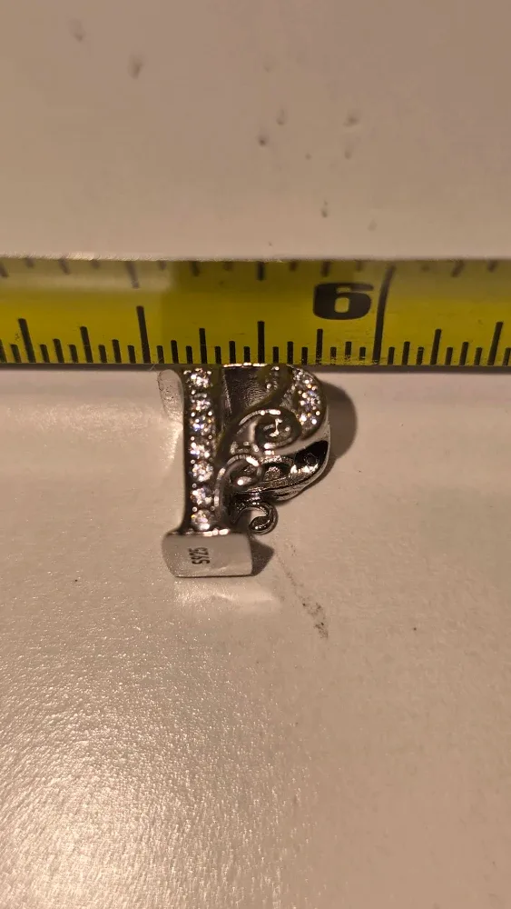 925 Silver Letter P Charm #Cleanout