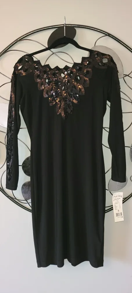 Joseph Ribkoff Black Dress - Sz. 4 image indicator(2)