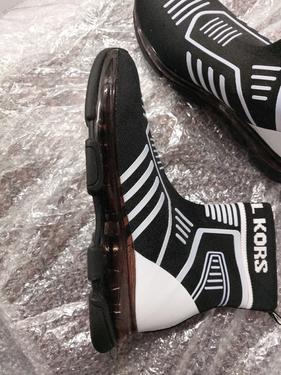 Michael Kors Black & White Sock Sneakers image indicator(2)