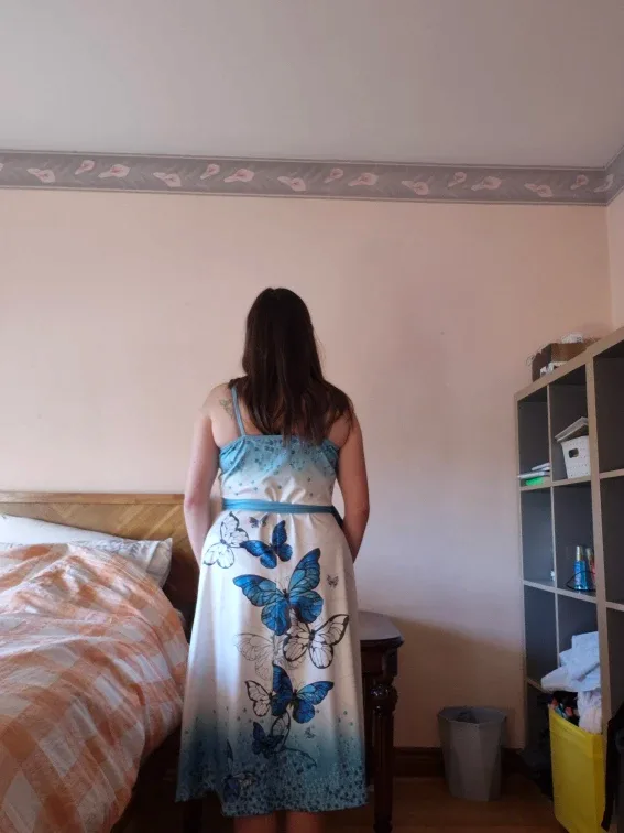 Butterfly Print Dress with Bolero Jacket image indicator(8)