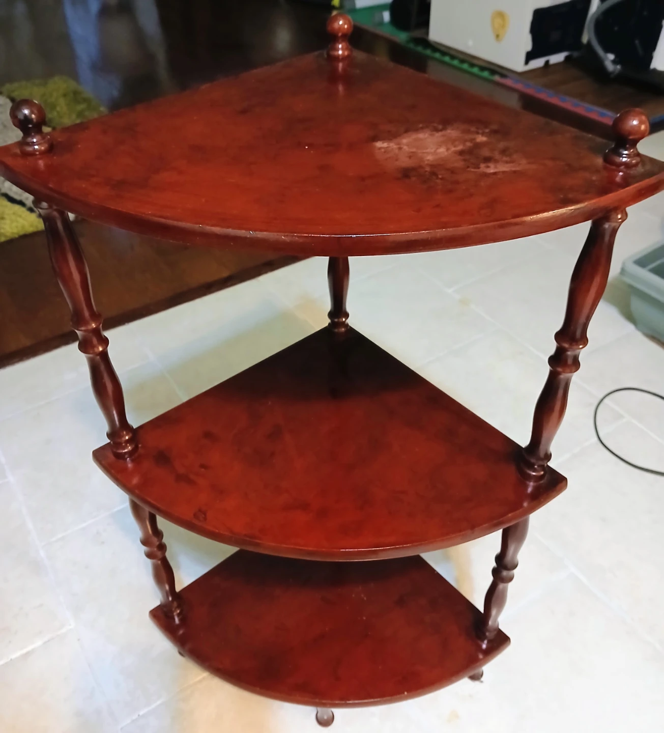 Wooden Corner Shelf - 3 Tier - photo 4