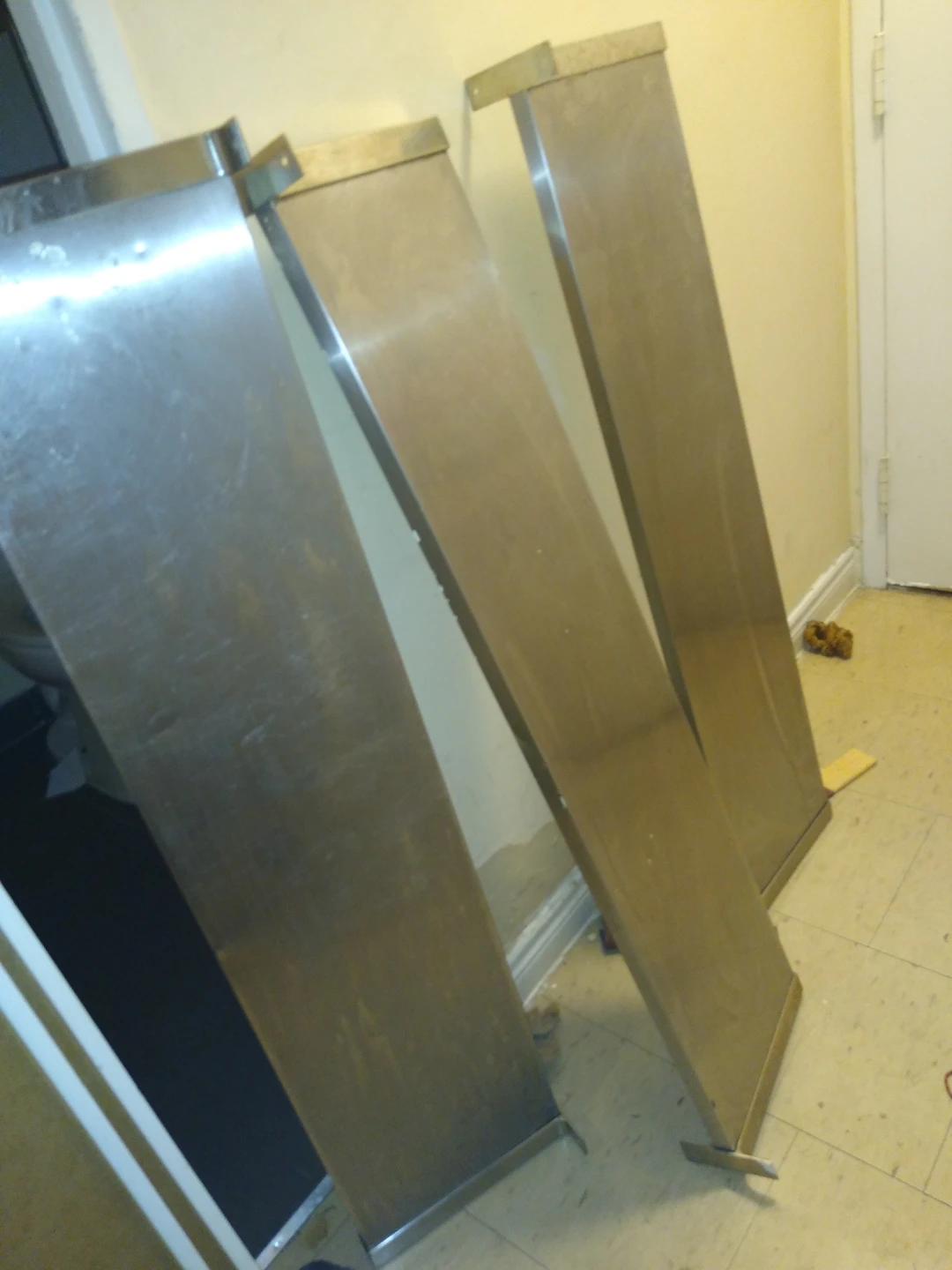 Set of three stainless steel shelves - photo 2