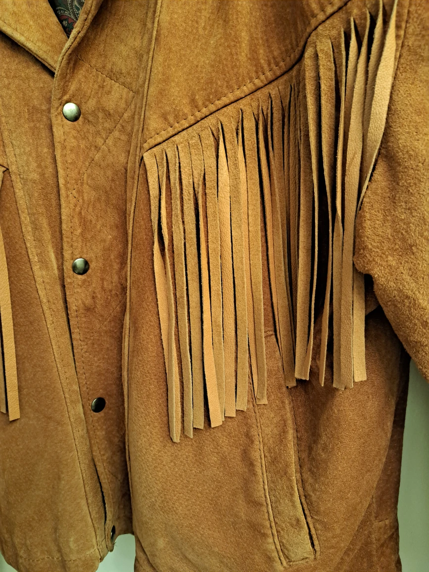 Cuir Dimitri Brown Fringe Suede Jacket - Size M/L - photo 2