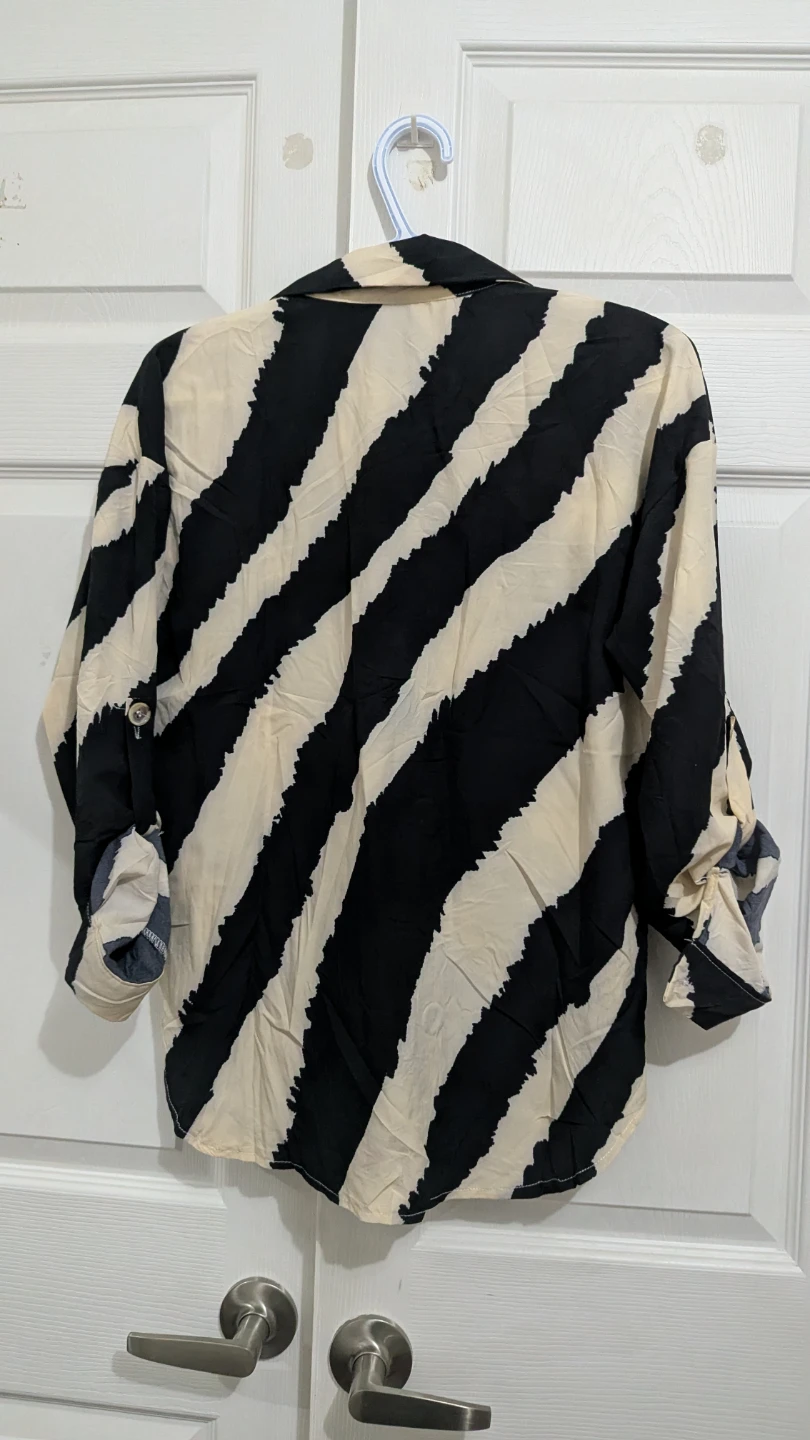 Winport Striped Blouse - Size M - photo 2