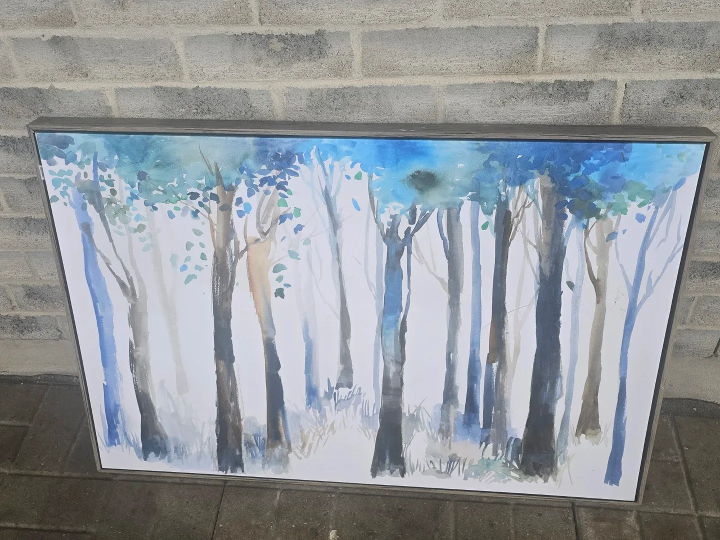 Framed Watercolour Forest Art