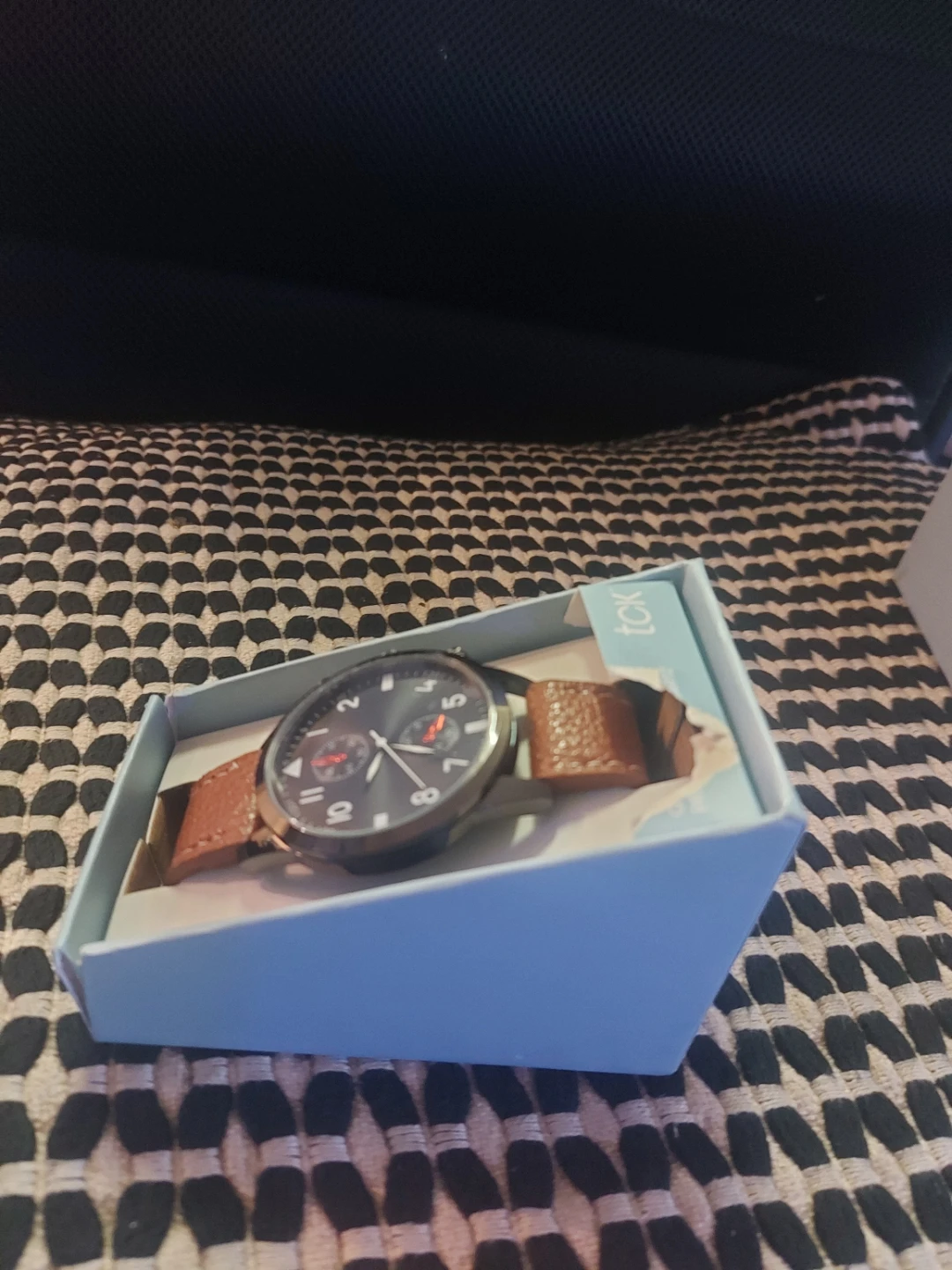 tck Quartz Watch with Brown Leather Strap - photo 3
