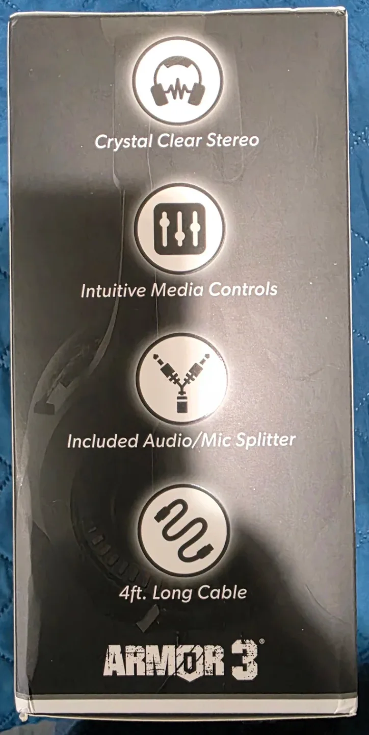 BNIB Armor3 Soundtac Universal Gaming Headset Black image indicator(2)