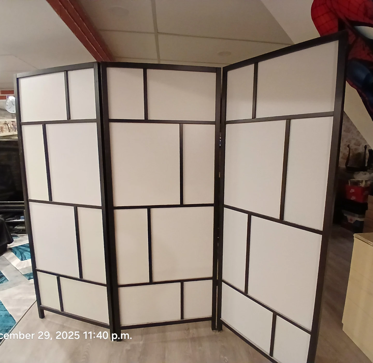 IKEA RISÖR - Room divider, white/black,