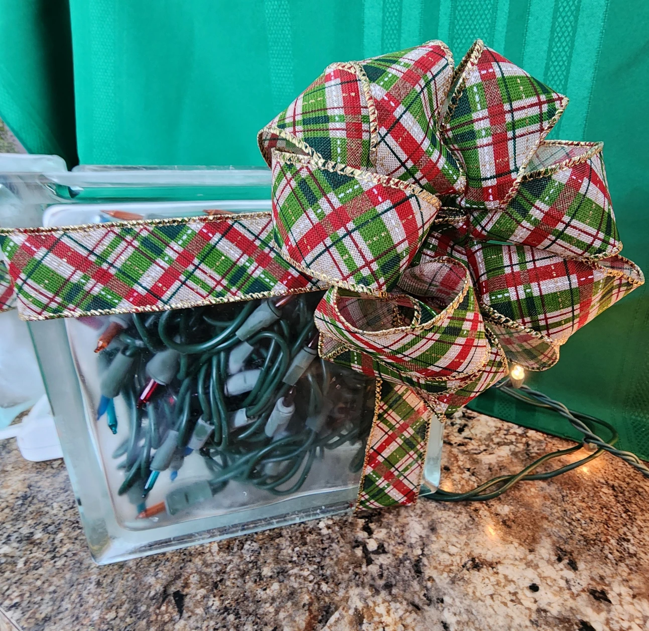 Decorative Glass Block with Lights & Ribbon cleanout - photo 3