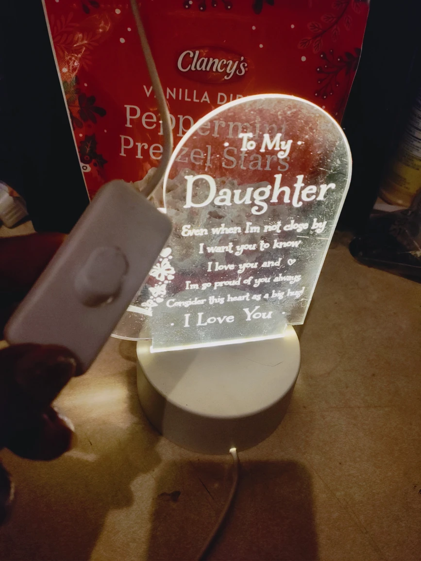 #Cleanout Heart Shaped Daughter LED Night Light - photo 4