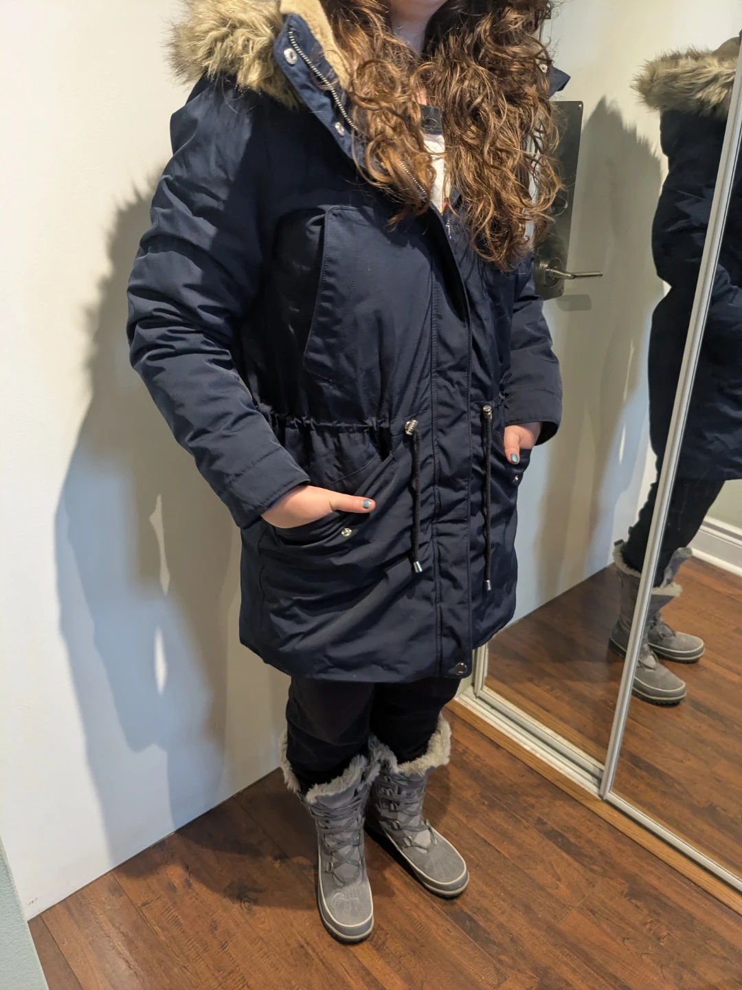 Only Navy Blue Winter Parka -M - photo 2
