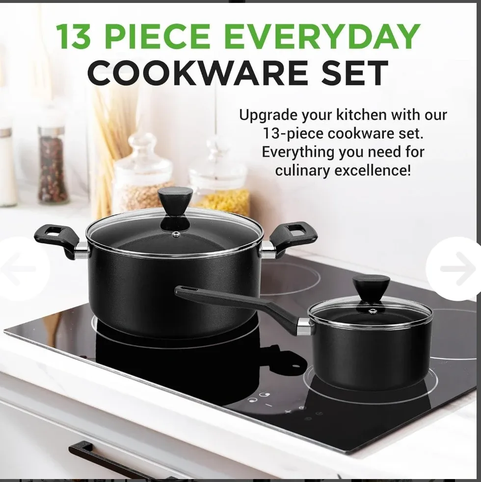 NutriChef 13-Piece Non-Stick Cookware Set - New in Box! image indicator(2)