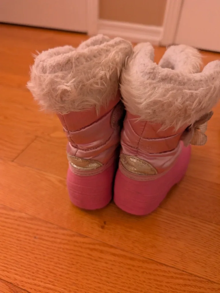 Girls Pink Winter Boots - Size 10 image indicator(2)