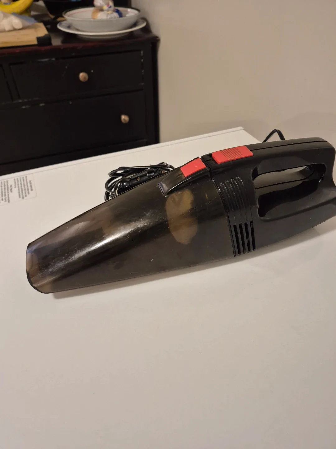 Black Handheld Car Plug-In Vacuum Cleaner #Cleanout