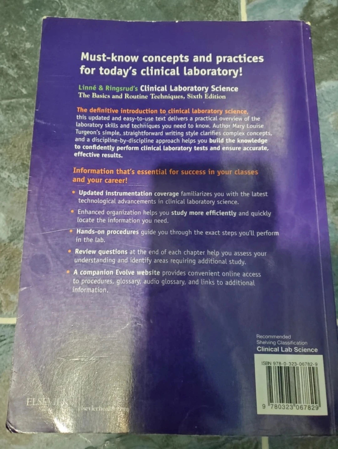 Linne and Ringsrud's Clinical Laboratory Science textbook - photo 2
