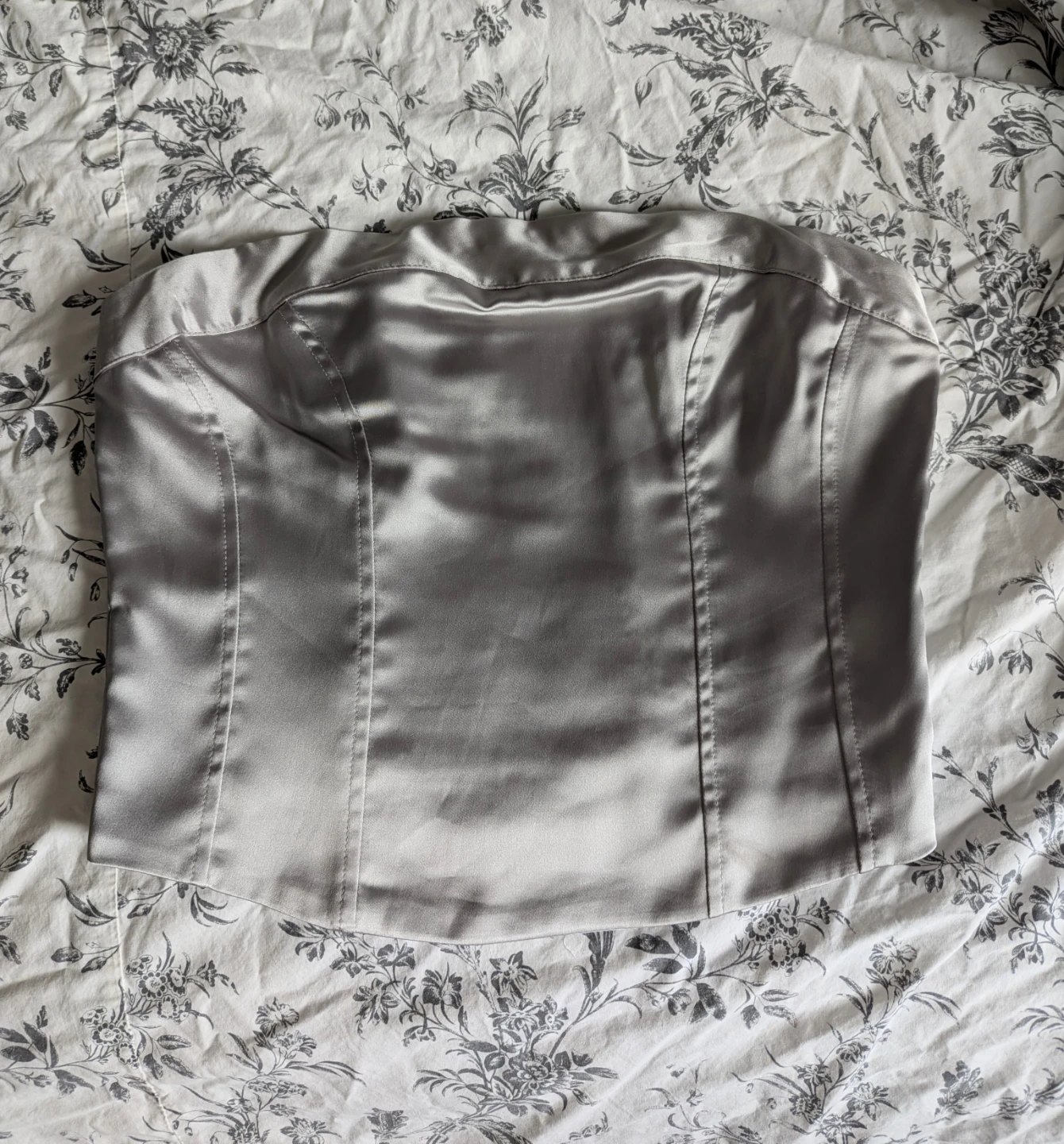 Wild Fable Silver Strapless Top - Size M