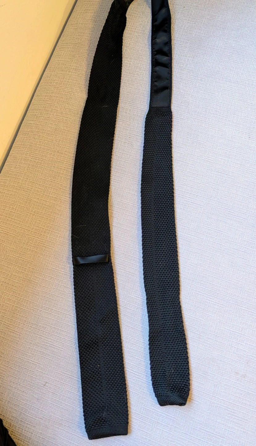 Men's Black Knit Tie (One Size) - photo 2