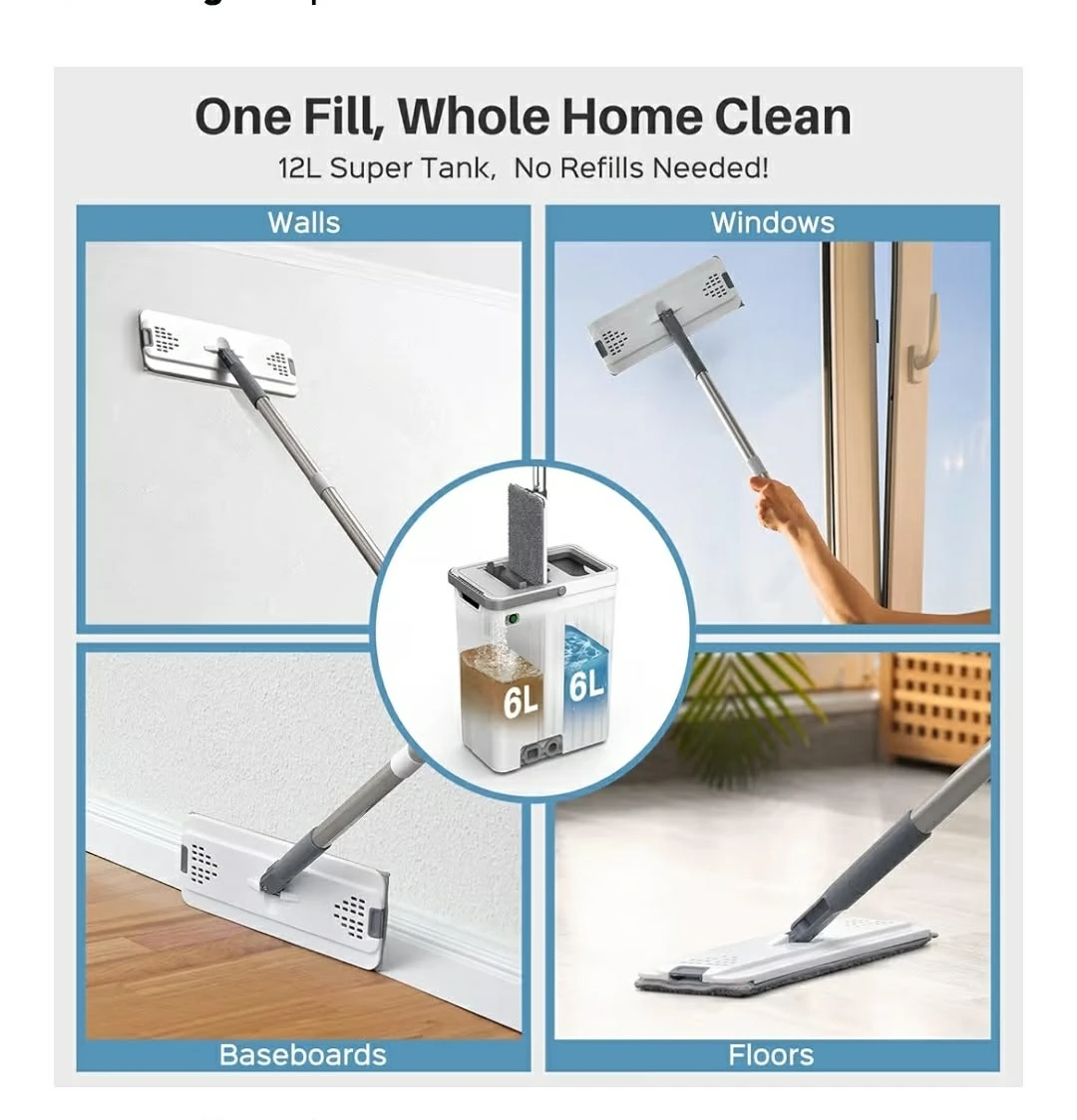 Self-Wringing Mop Bucket Cleaning System - photo 2