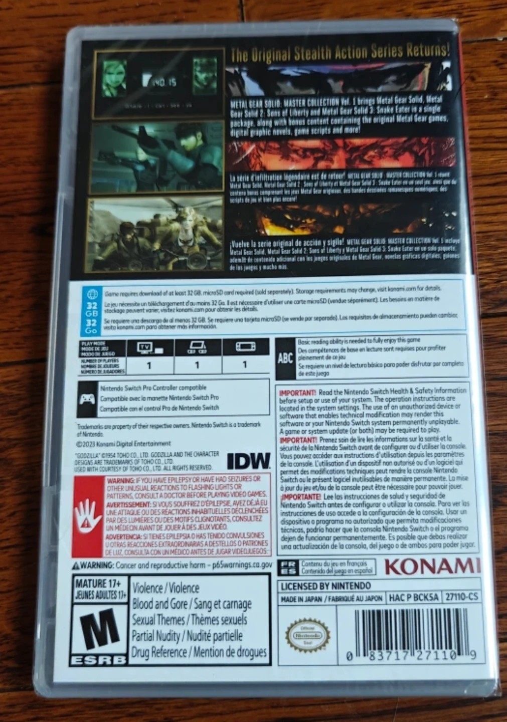 Metal Gear Solid Master Collection Vol. 1 (Switch 1, 2) (new) - photo 2