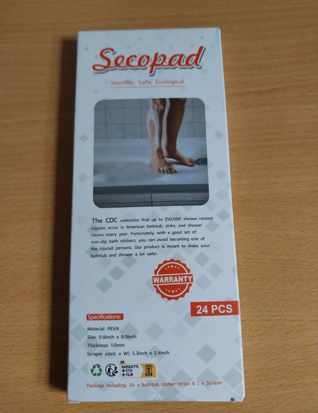 Secopad Anti Slip Shower Stickers - New. Fixed price.