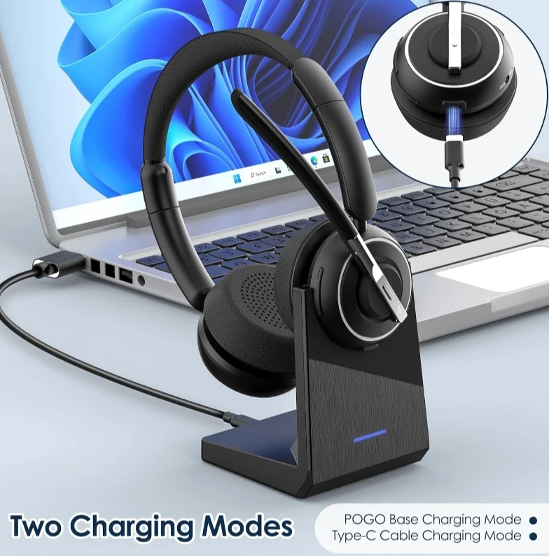 AI Noise Cancelling Headset with USB Dongle - photo 3