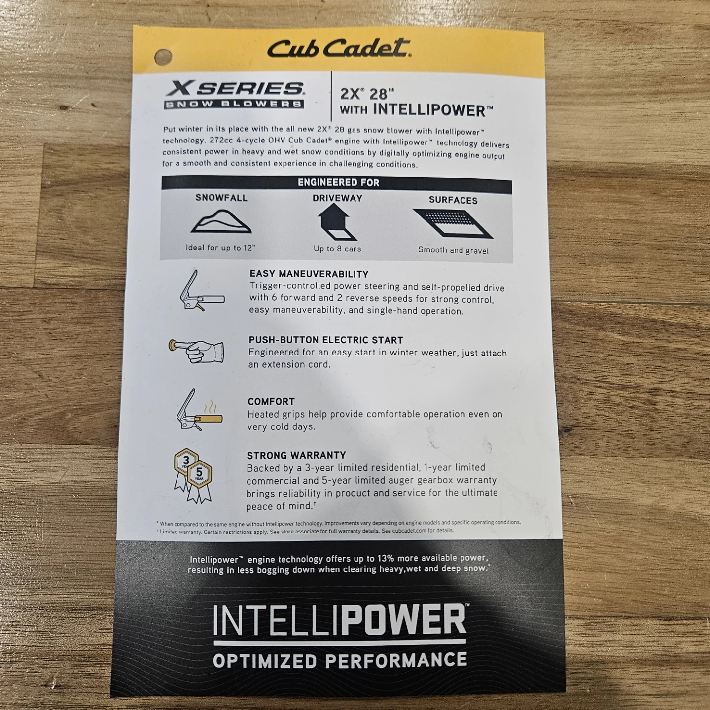 Cub Cadet 2X 28 IntelliPower Snow Blower - photo 2