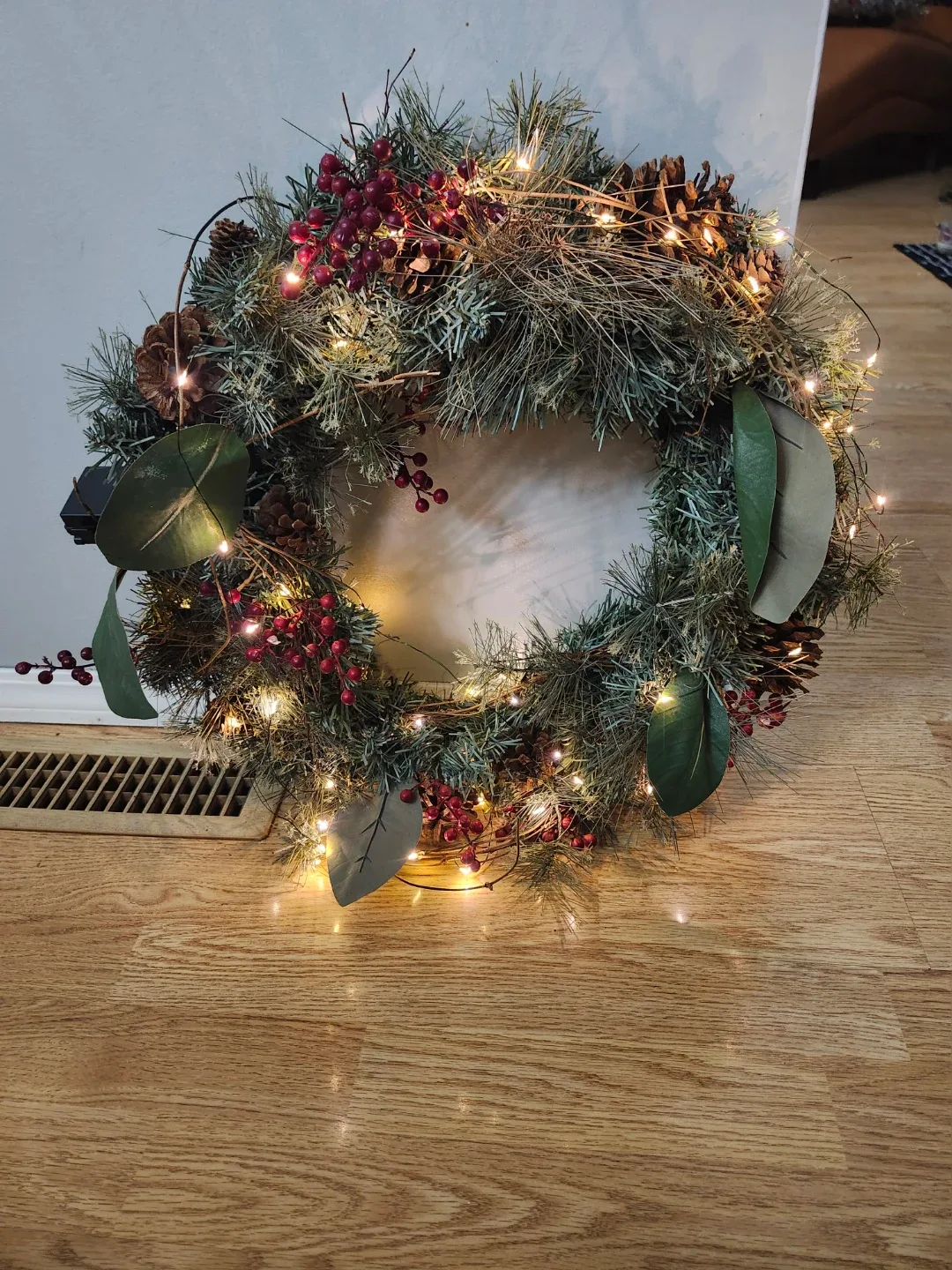 Christmas Wreath with Lights