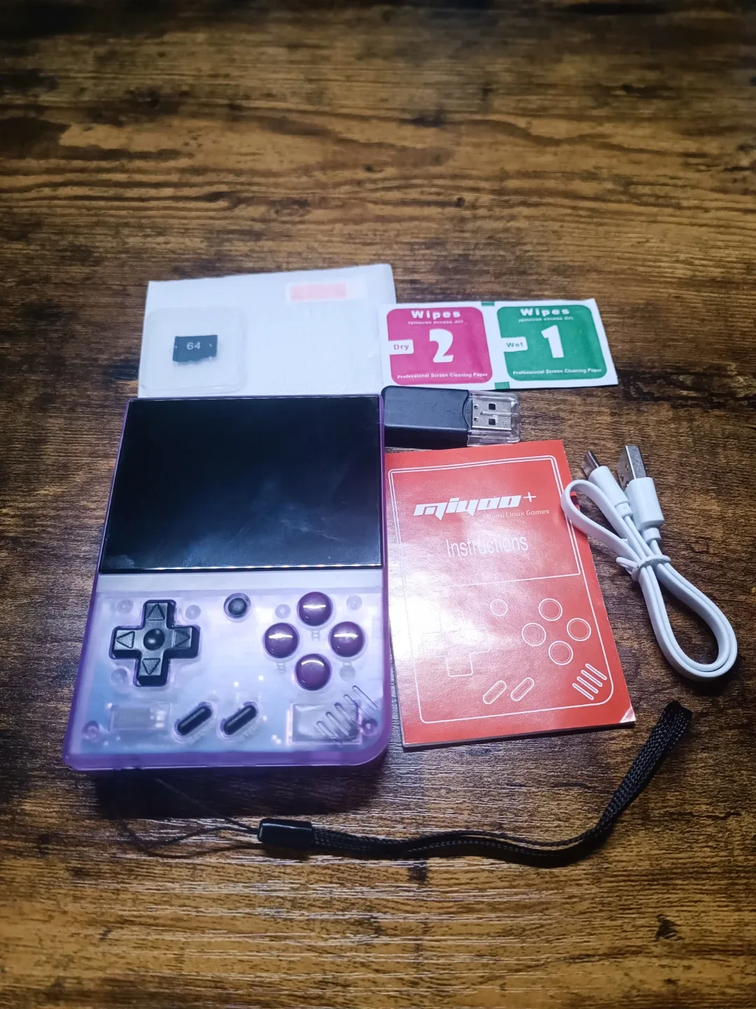 Miyoo Mini Plus Purple Retro Game Console - Like New!