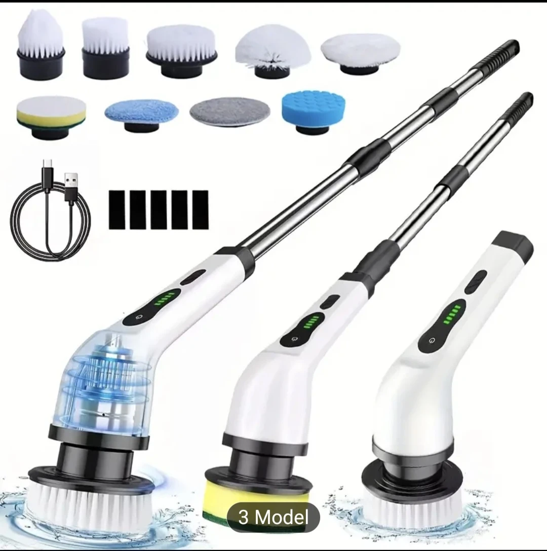 Electric Spin Scrubber with Extension Handle - photo 2
