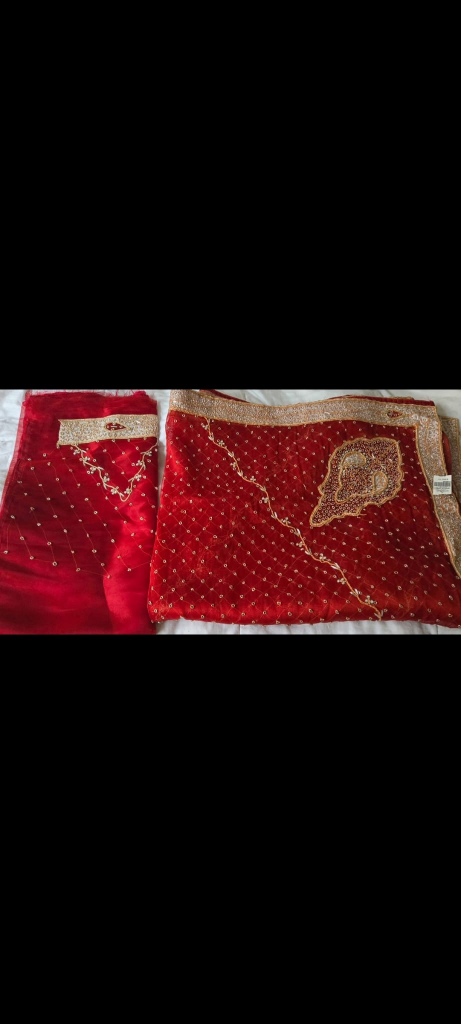 Red & Gold Lehenga Choli Set - photo 3