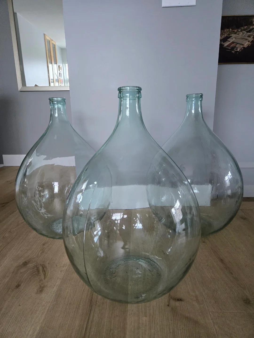 3 large vintage wine glasses - perfect for home decor #cleanout