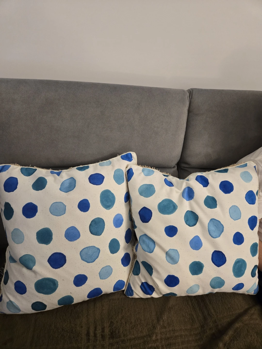 Assorted Throw Pillows - Blue, Beige, Grey - photo 2