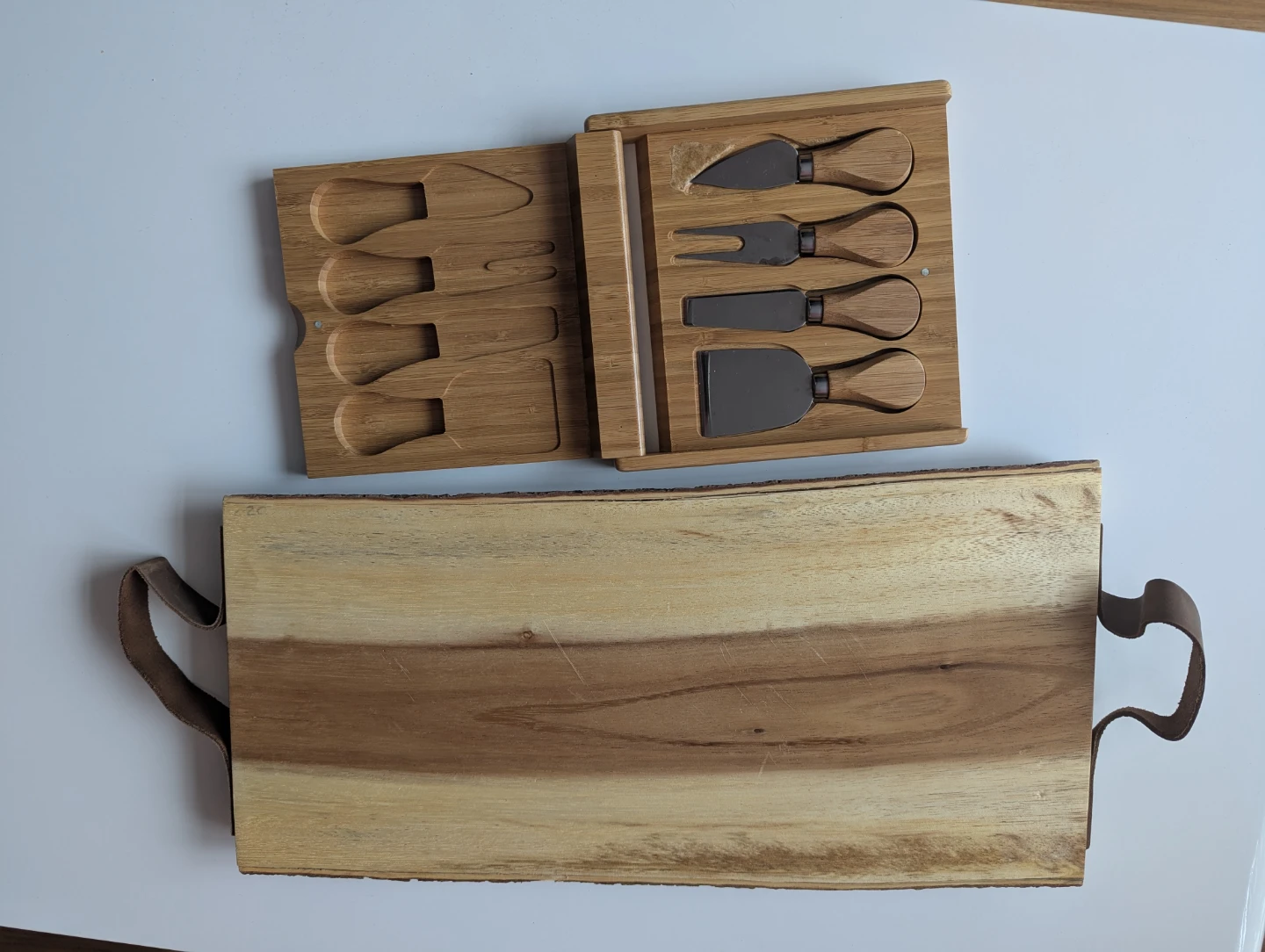 Cheese and Charcuterie Board and Knife Set