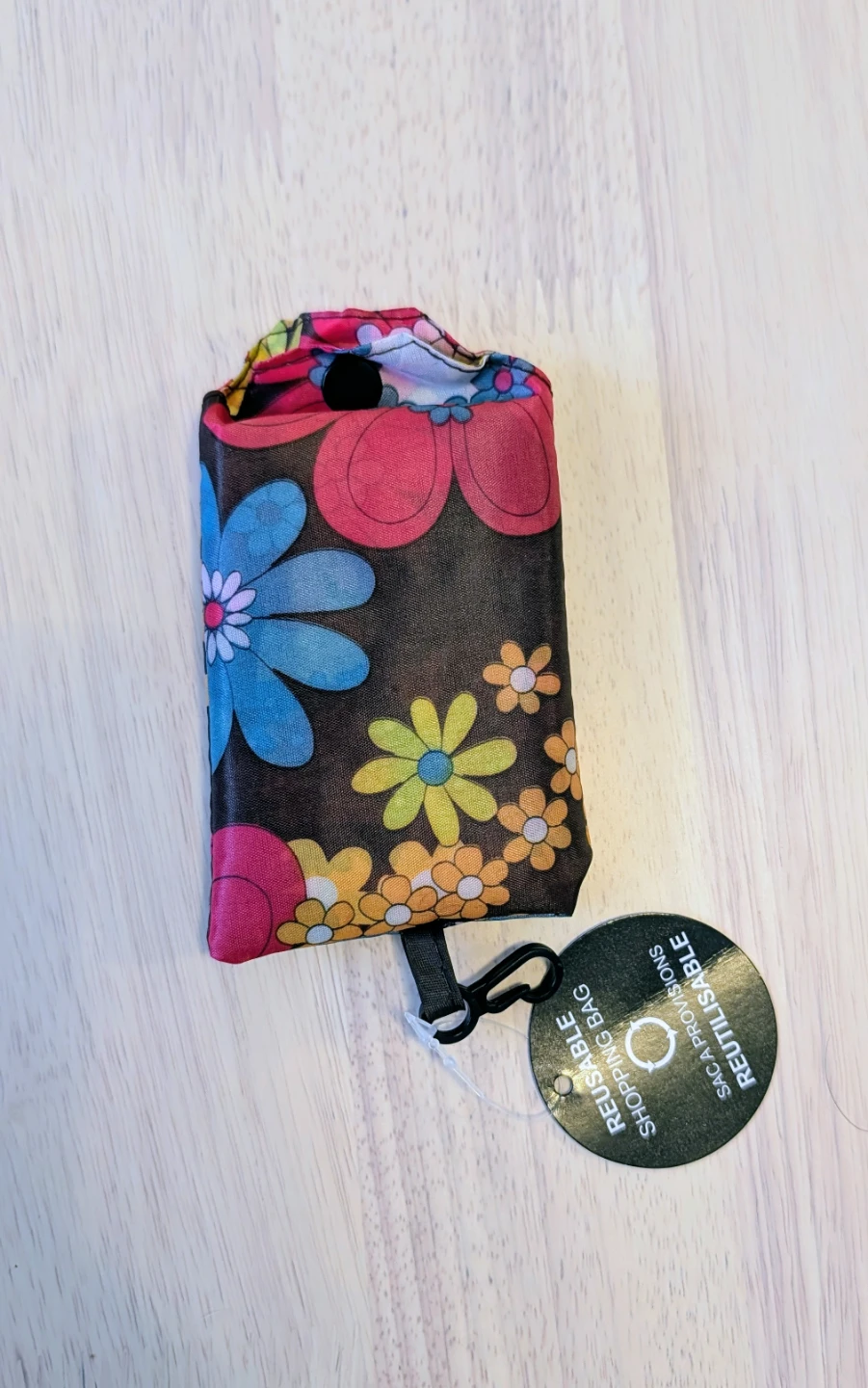 Brand New with Tags Reusable Shopping Bag - Floral Pattern