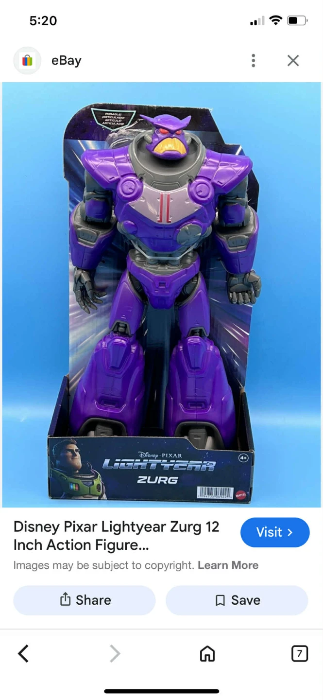 Disney Pixar Lightyear Zurg 12-Inch Action Figure - photo 2