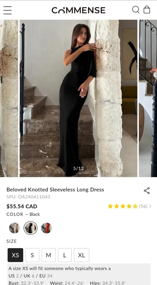 Commense Beloved Knotted Sleeveless Long Dress