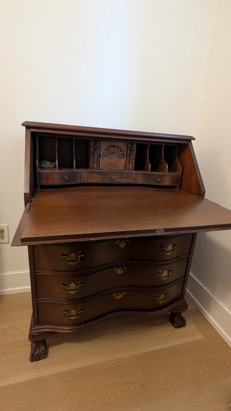 Antique Mahogany Secretary Desk - photo 3