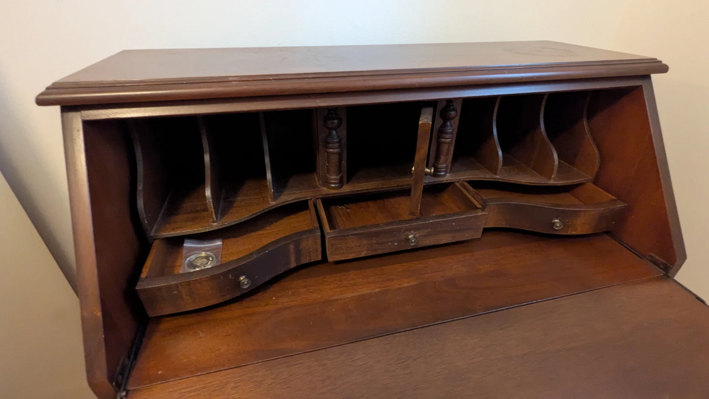 Antique Mahogany Secretary Desk - photo 4