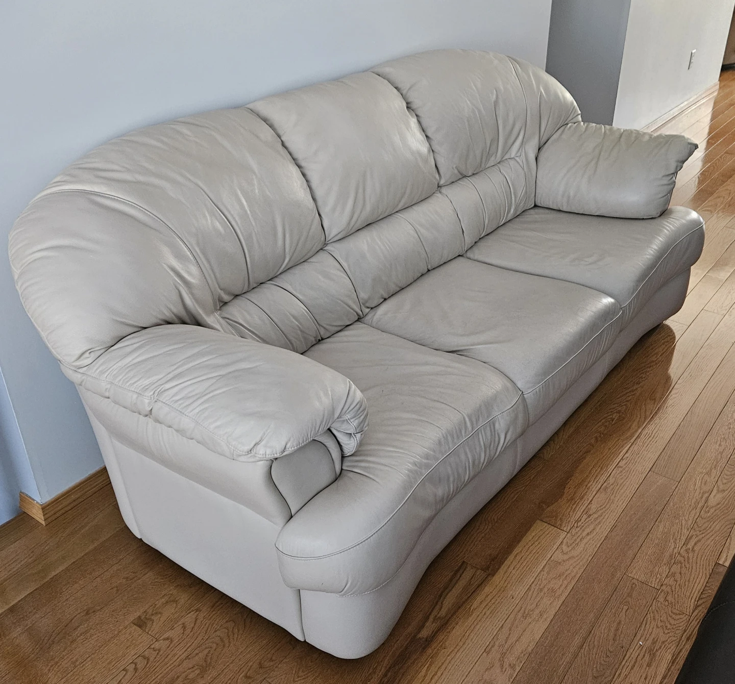 Leather Sofa - Beige