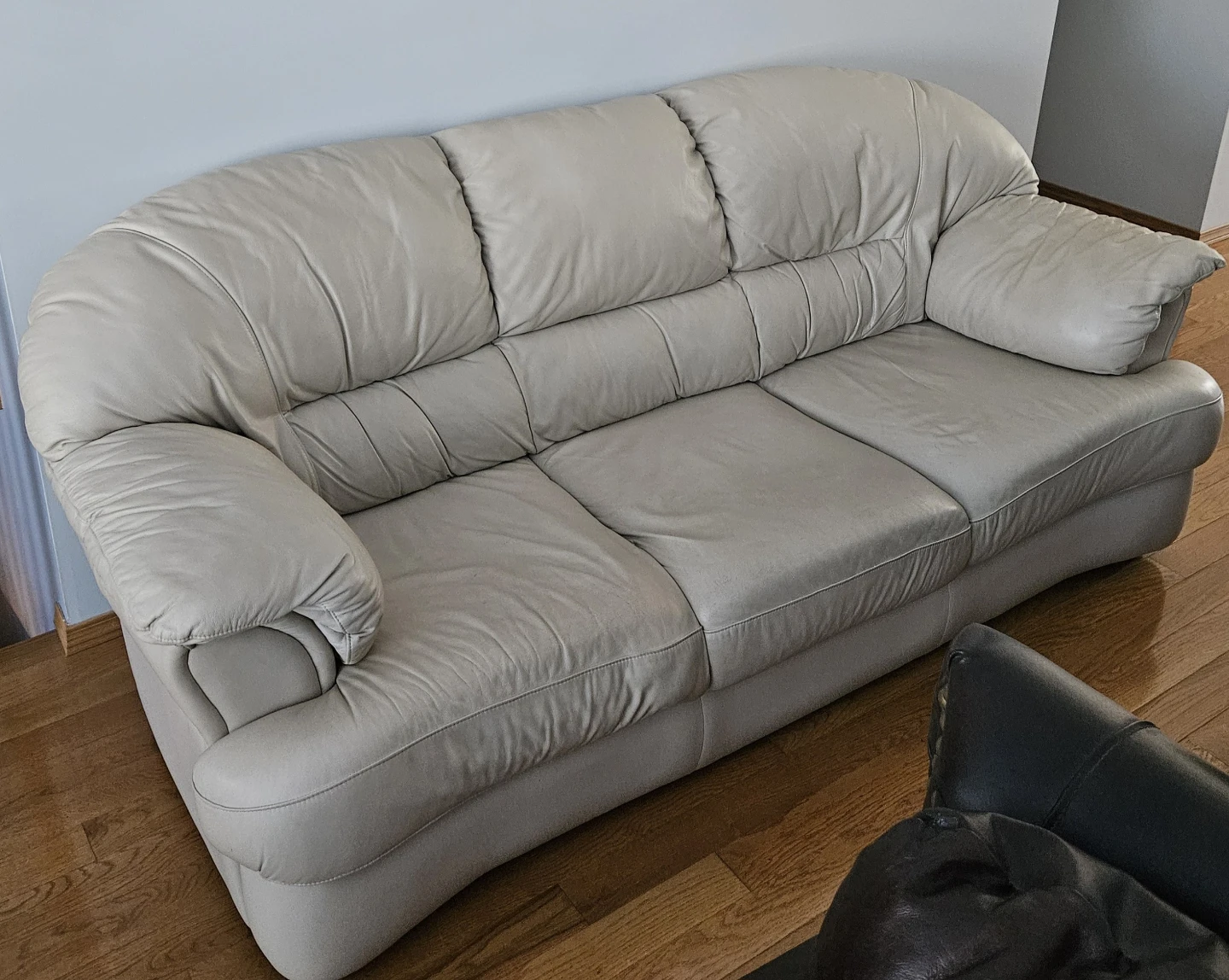 Leather Sofa - Beige - photo 2