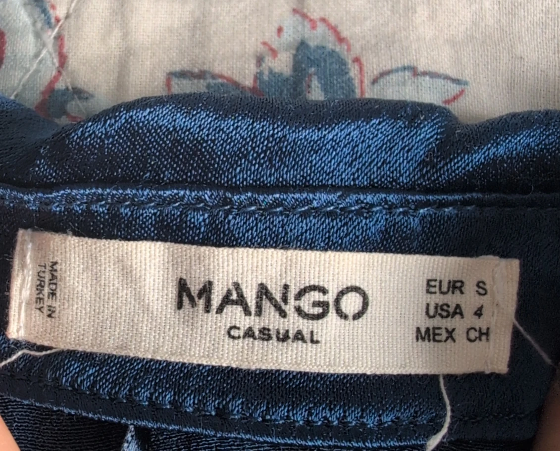Mango Blue Party Dress - Size S - photo 3