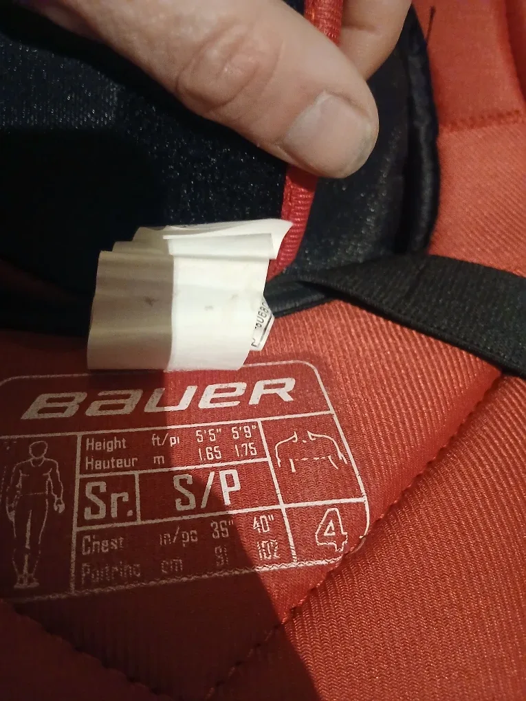 Bauer Hockey Shoulder Pads - Size Sr. S/P