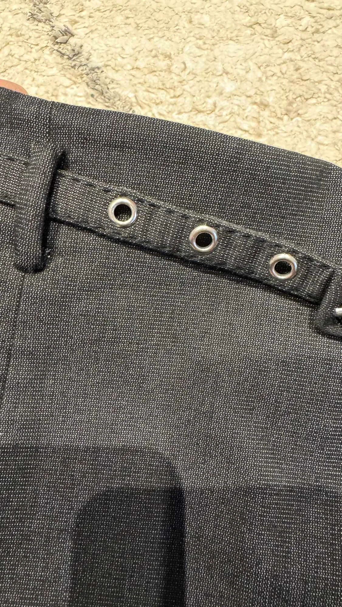 ZARA black grey A-Line Mini Skirt with Side Buckle Detail image indicator(4)