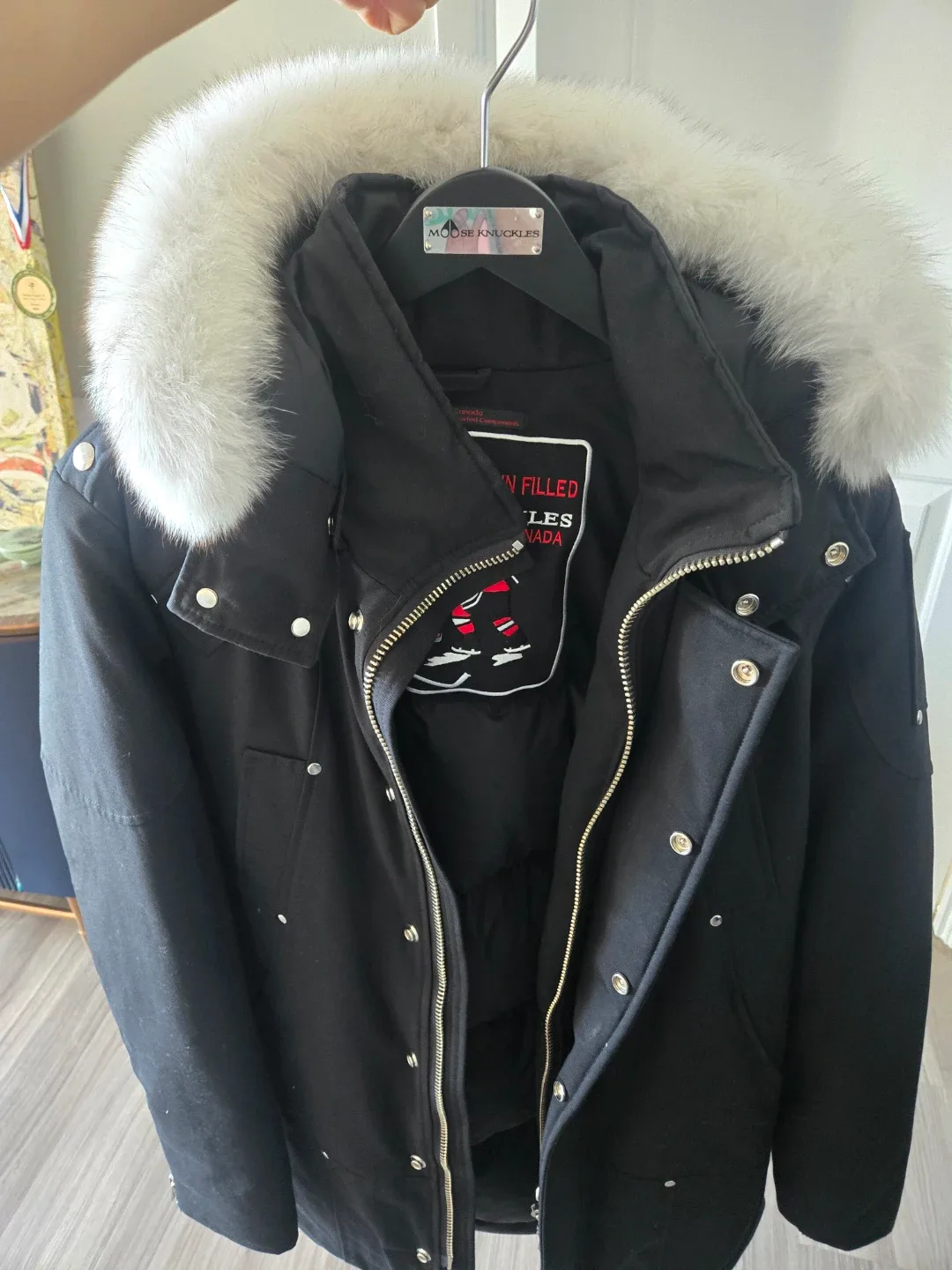 Moose Knuckles Black Winter Jacket - Size M