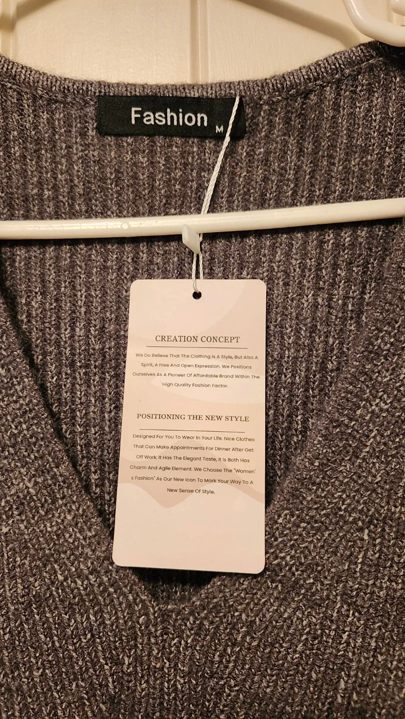 Fashion Brand Grey Sweater Dress - Size M image indicator(2)