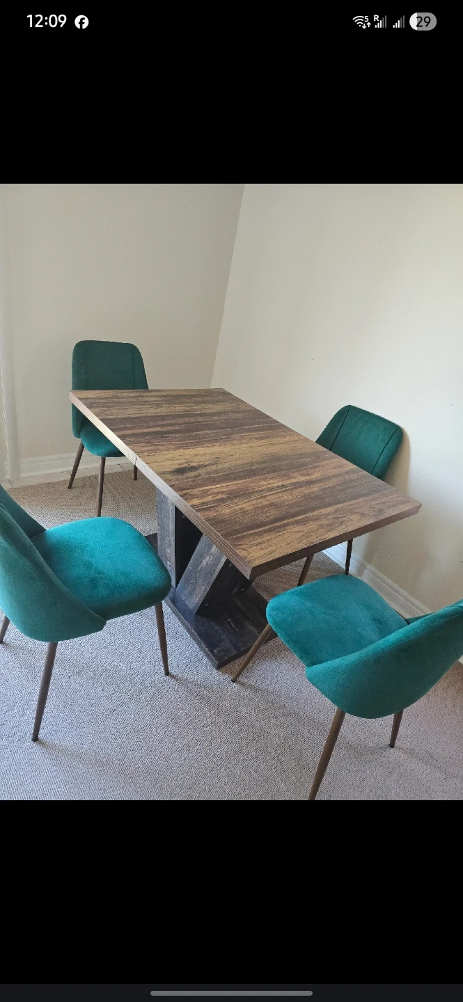 Green Velvet Dining Chair set of 4 - photo 2