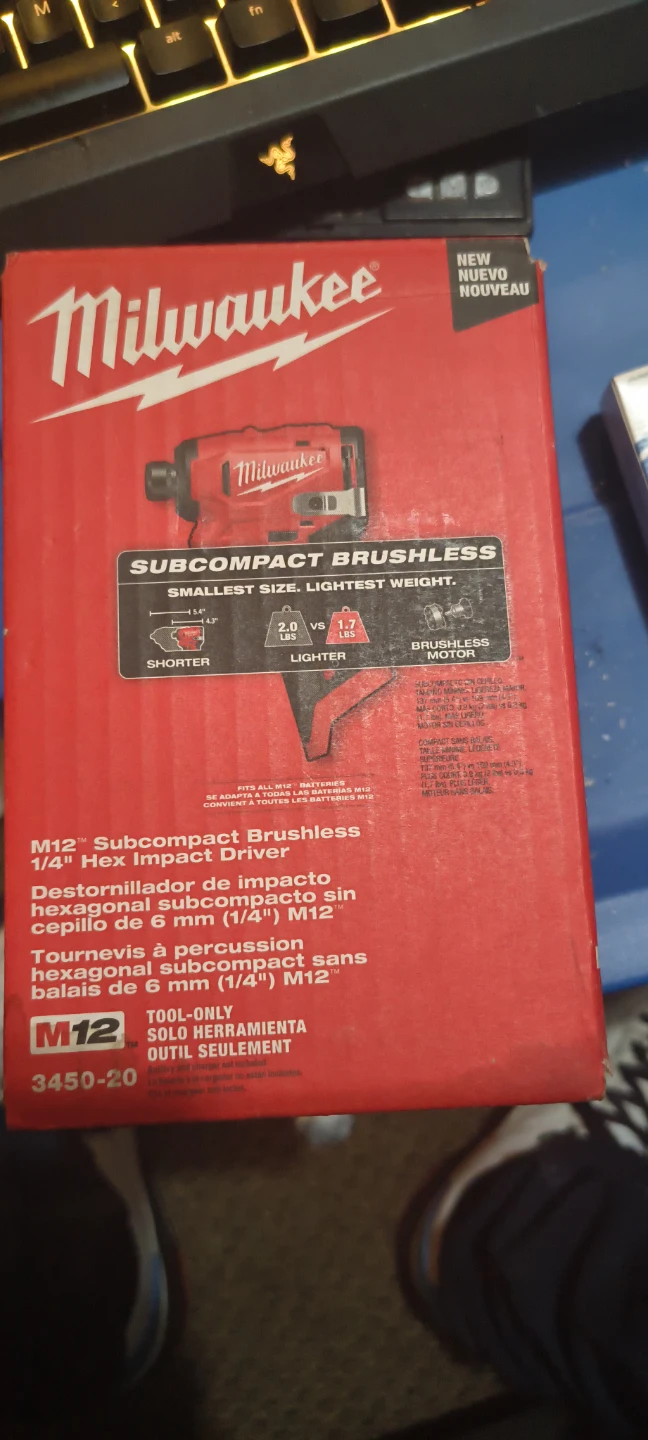 Milwaukee M12 Subcompact Brushless 1/4" Hex Impact Driver