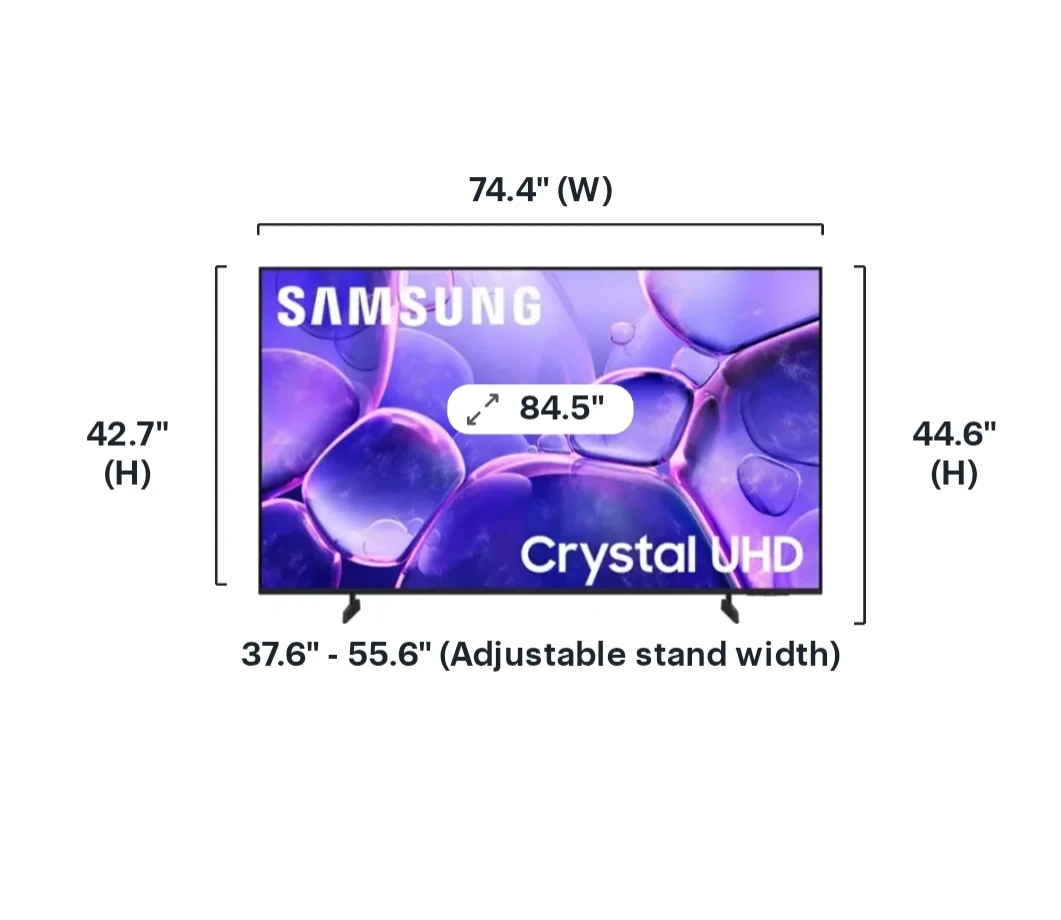 Samsung 85" Crystal UHD 4K TV - Model 85" U8000F - photo 2